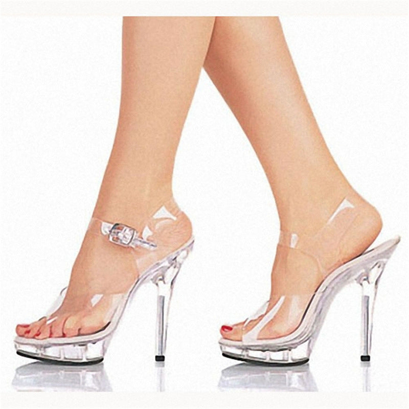 Crystal Sandals Platform Waterproof Platform High Heels