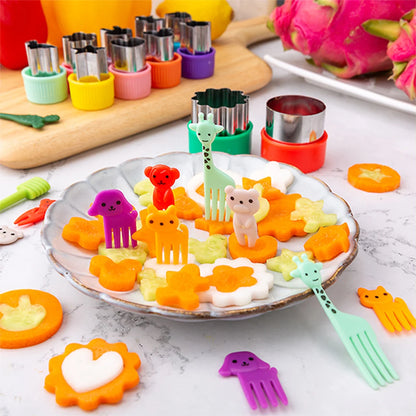 30/48PCS Sandwich Cutters Set for Children Food Cookie Bread Mold Maker Fruit Vegetable Shapes Cutting Mould Kids Baking Tools