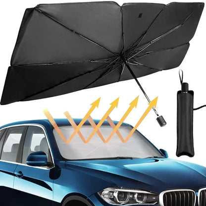 Car Sunshade Umbrella Front Windshield Silver Glue Sunshade Umbrella Uv Resistant Folding Car Umbrella Car Sunscreen Accessories