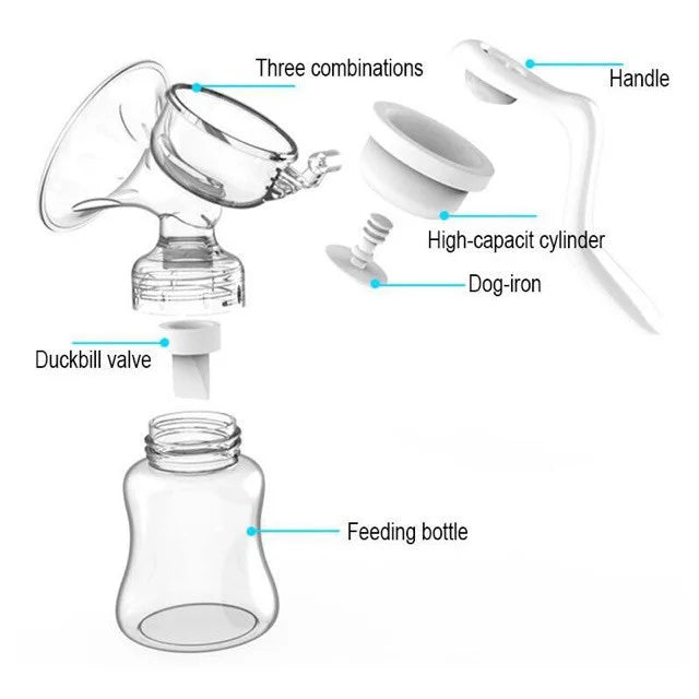 Silicone manual breast pump / adjustable suction / mother and baby