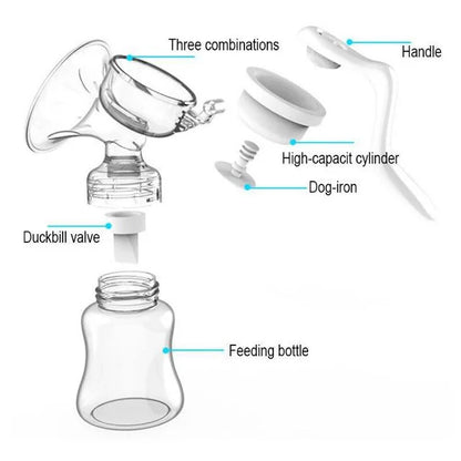 Silicone manual breast pump / adjustable suction / mother and baby