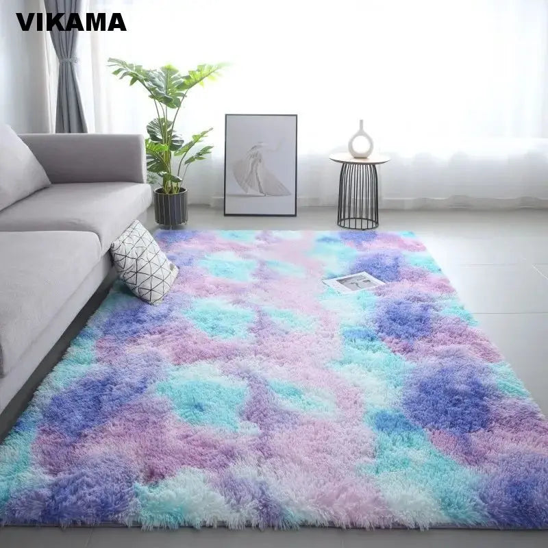 VIKAMA Modern Minimalist Luxury Living Room Carpet Silk wool Sofa Coffee Table Bedroom Bedside Non-slip Easy-to-clean Carpet