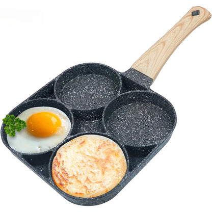 2/4-Hole Frying Pot Pan Thickened Omelet Pan Non-stick Egg Pancake Steak Pan Cooking Egg Ham Pans Breakfast Maker Cookware Pan