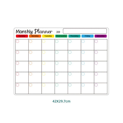 2024 New Magnetic Monthly Weekly Planner Calendar Table Dry Erase Whiteboard Blackboard Fridge Sticker Message Board Menu