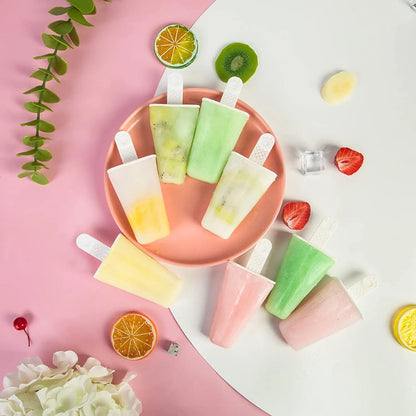 Popsicle Molds 6 Pieces Silicone Ice Pop Molds BPA Free Popsicle Mold Reusable Easy Release Ice Pop Make