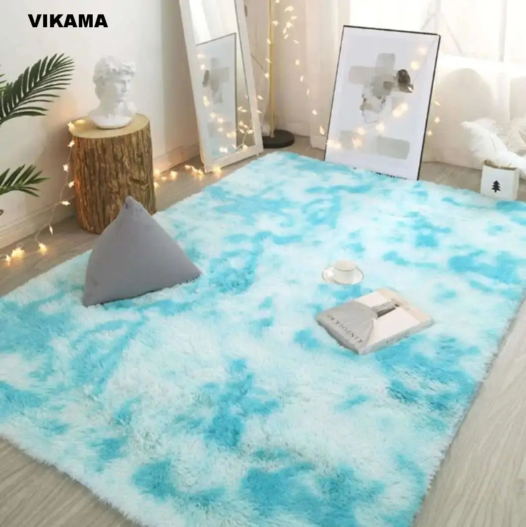 VIKAMA Modern Minimalist Luxury Living Room Carpet Silk wool Sofa Coffee Table Bedroom Bedside Non-slip Easy-to-clean Carpet