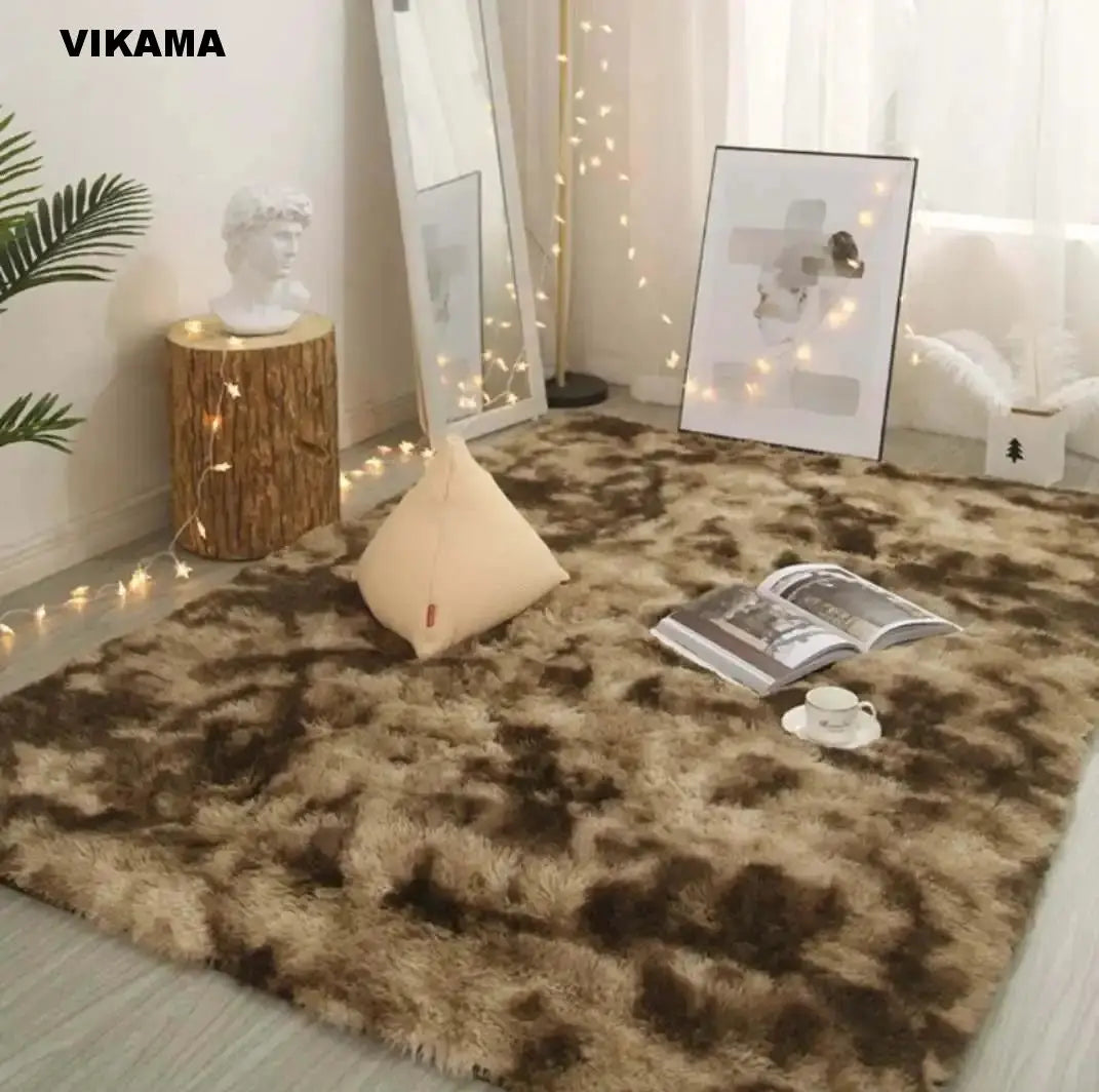 VIKAMA Modern Minimalist Luxury Living Room Carpet Silk wool Sofa Coffee Table Bedroom Bedside Non-slip Easy-to-clean Carpet