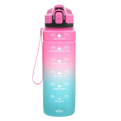 NEW Summer 500/1000ML Frosted Sports Water Bottle Portable Leak-proof Seal BPA-free Gourd Drinking Bottle Healthy Tritan Bottle