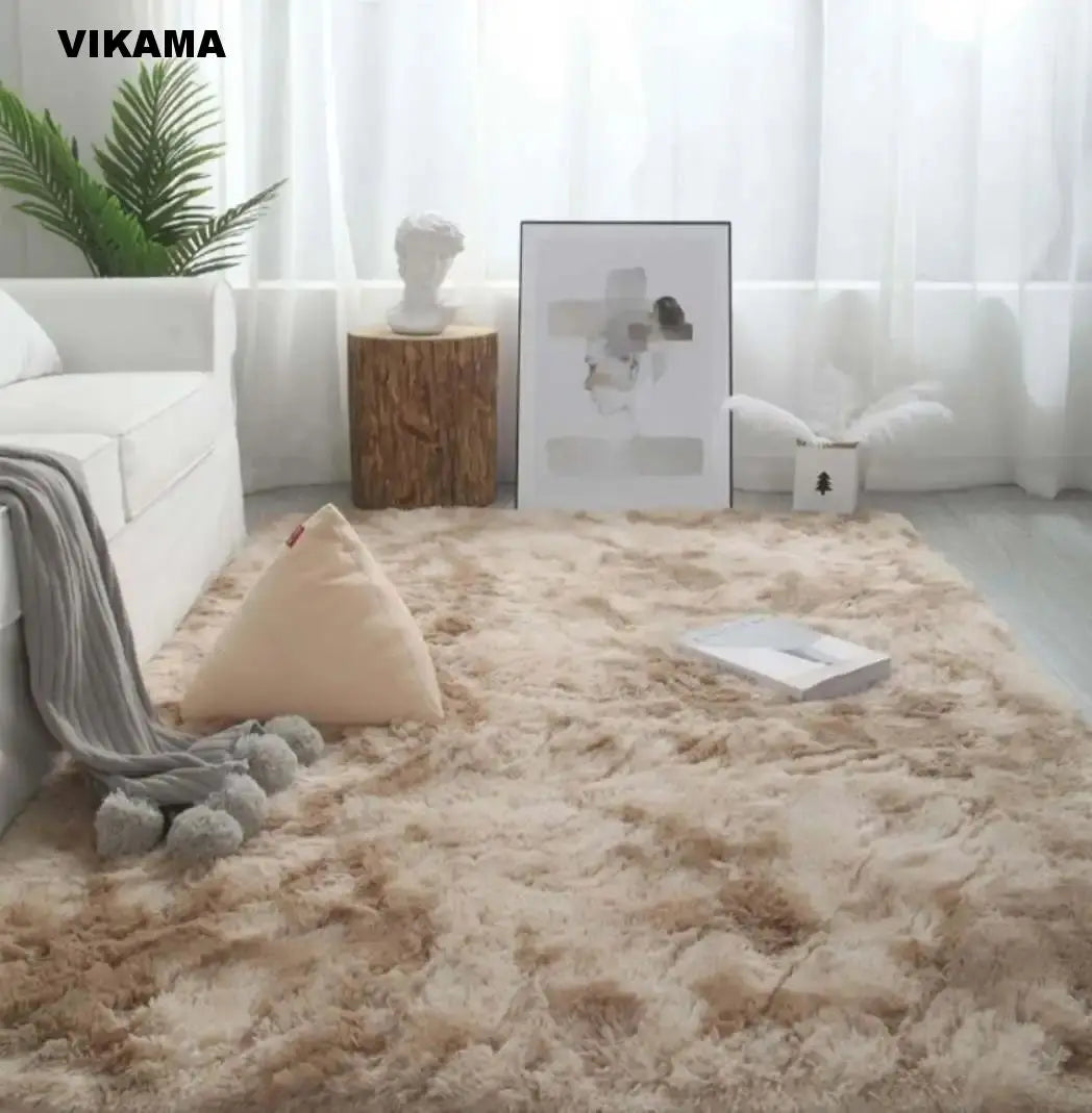 VIKAMA Modern Minimalist Luxury Living Room Carpet Silk wool Sofa Coffee Table Bedroom Bedside Non-slip Easy-to-clean Carpet