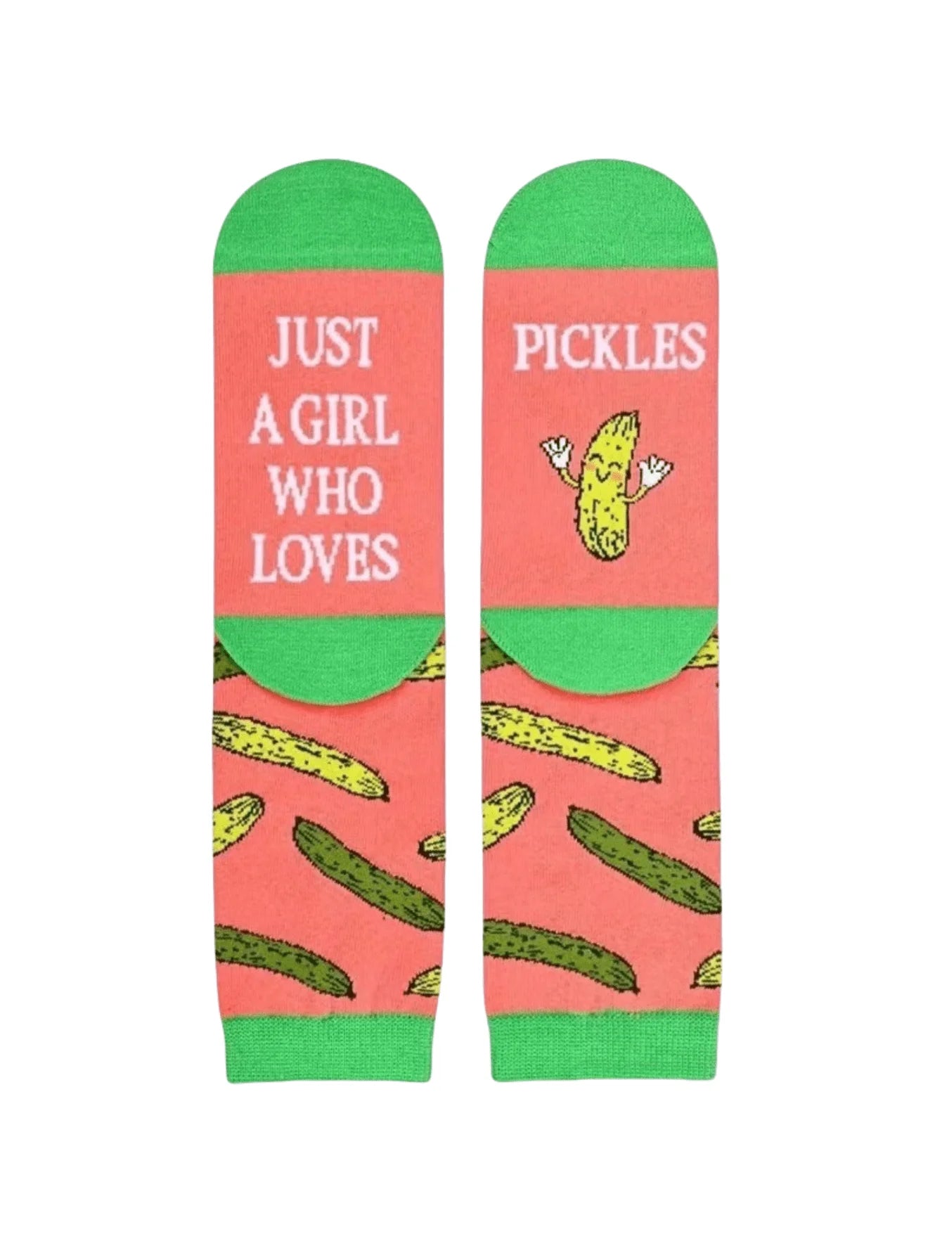 POTDEMIEL 1 Pair Of Men's Funny Pickle Socks - Novelty Gifts For Pickle Lovers - , Knitted Animal Pattern Fun Socks Crazy Happy