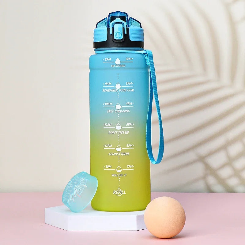 NEW Summer 500/1000ML Frosted Sports Water Bottle Portable Leak-proof Seal BPA-free Gourd Drinking Bottle Healthy Tritan Bottle