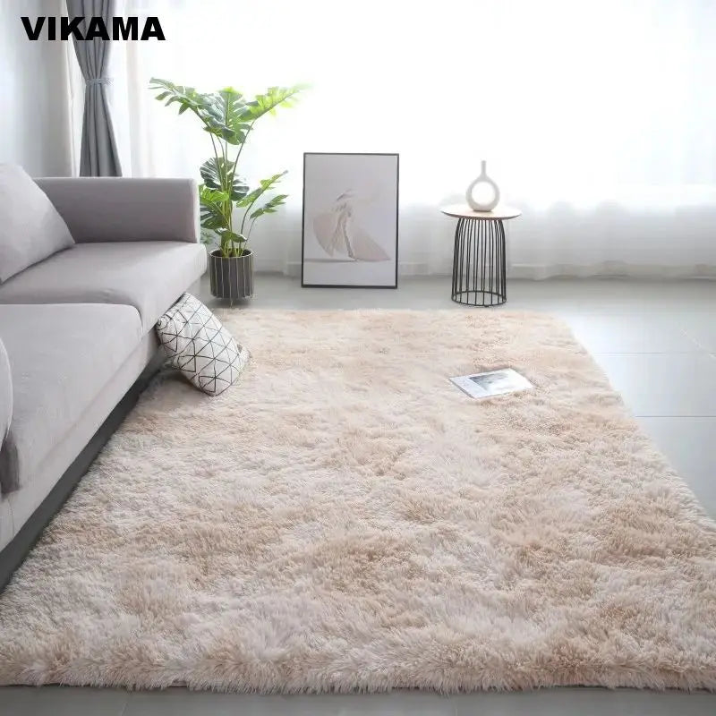 VIKAMA Modern Minimalist Luxury Living Room Carpet Silk wool Sofa Coffee Table Bedroom Bedside Non-slip Easy-to-clean Carpet