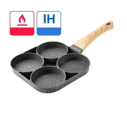 2/4-Hole Frying Pot Pan Thickened Omelet Pan Non-stick Egg Pancake Steak Pan Cooking Egg Ham Pans Breakfast Maker Cookware Pan