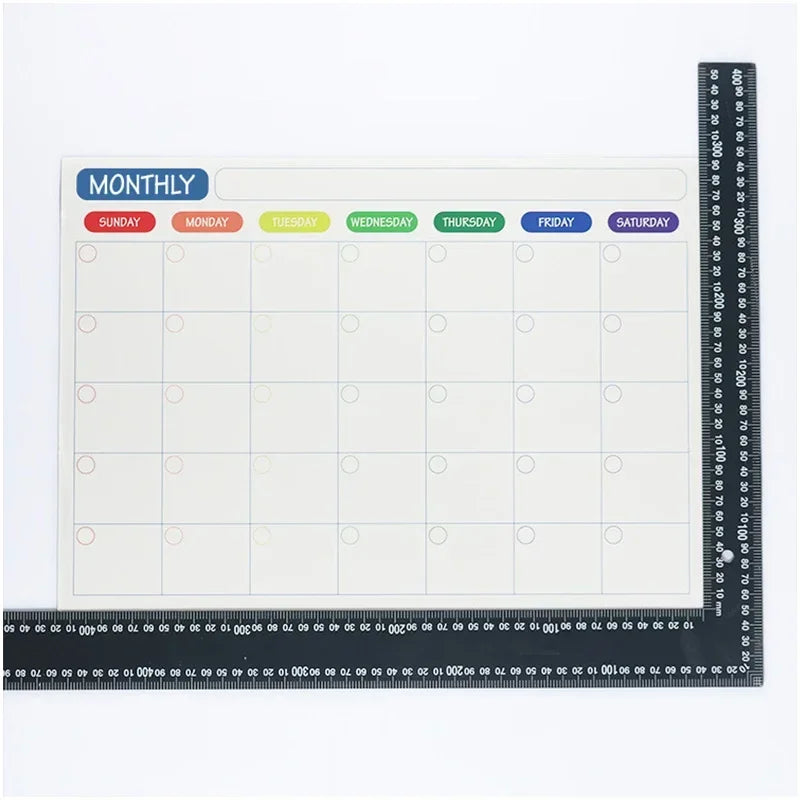 Magnetic Monthly Weekly Planner Calendar Table Dry Erase Whiteboard Blackboard Fridge Sticker Message Board Menu