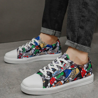 New Men Sneakers Casual Shoes Men Lovers Printing Fashion Flat Tenis Masculino Vulcanized Shoes Zapatos De Hombre Women Sneakers