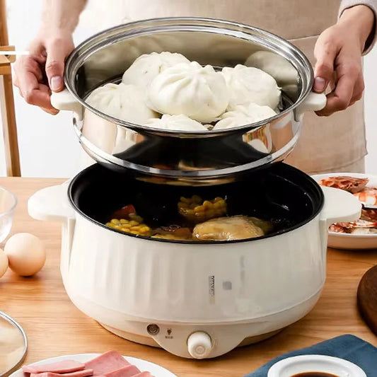 220V Multi Cookers Single/Double Layer Electric Pot 1-2 People Household Non-stick Pan Hot Pot Rice Cooker Cooking Appliances