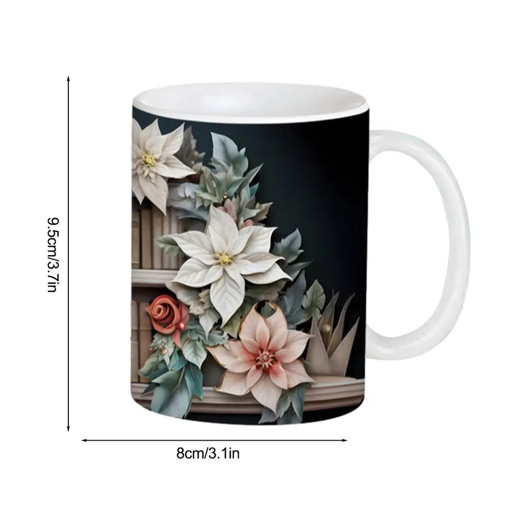 3D Bookshelf Mug Multi-Purpose Ceramic Mug Creative Space Design Book Club Cup Library Shelf Mug for Birthday Christmas Gifts