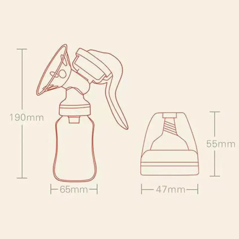 Silicone manual breast pump / adjustable suction / mother and baby