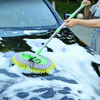 LEIBOO Car Cleaning Brush Detailing Adjustable Super Absorbent Car Wash Brush Telescoping Long Handle Clean Mop Auto Accessories