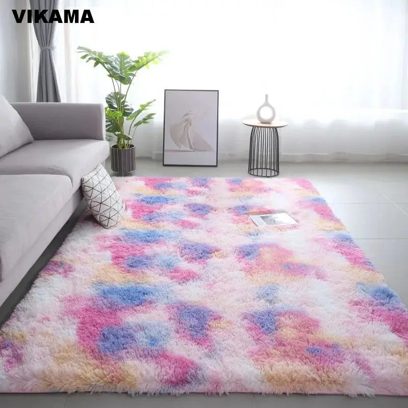 VIKAMA Modern Minimalist Luxury Living Room Carpet Silk wool Sofa Coffee Table Bedroom Bedside Non-slip Easy-to-clean Carpet