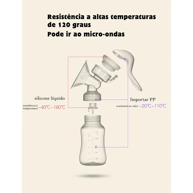 Silicone manual breast pump / adjustable suction / mother and baby