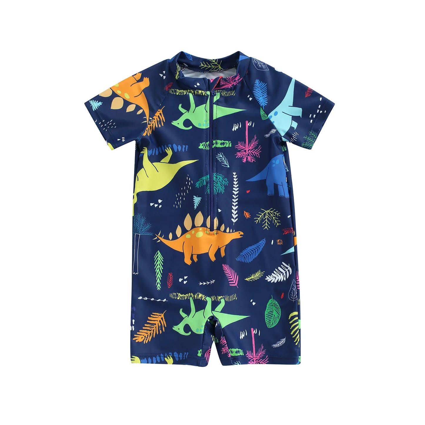 Toddler Baby Boys Swimsuit Short Sleeve Bathing Suit Rash Guard Kid Swimwear Beach Wear