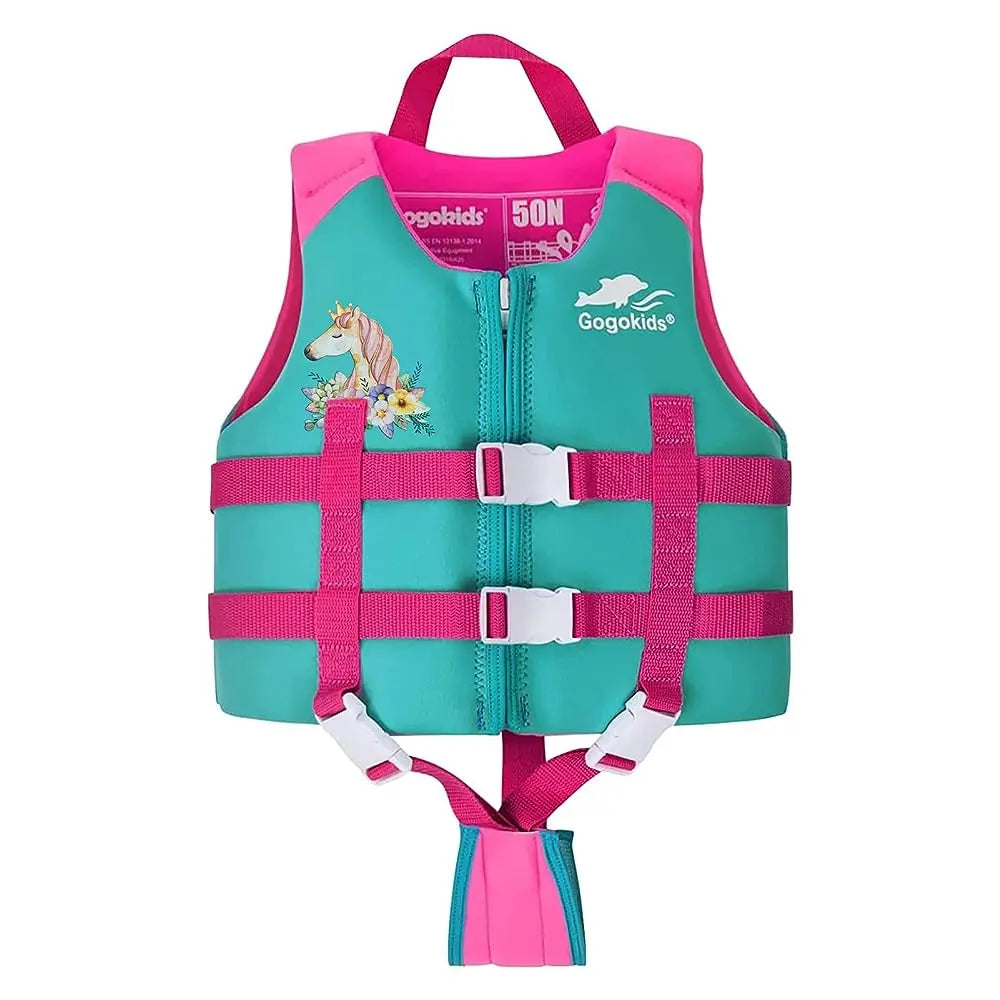 Gogokids Kids Life Jacket Float Jacket Toddler Swimsuit Assist Swimwear Swim Training Buoyancy Swim Vest Neoprene Life Jacket