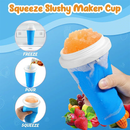 Homemade Smoothie Cup Quick Freezing Ice Cream Bottle DIY Summer Ice Cup Portable Squeezable Slushie Cups