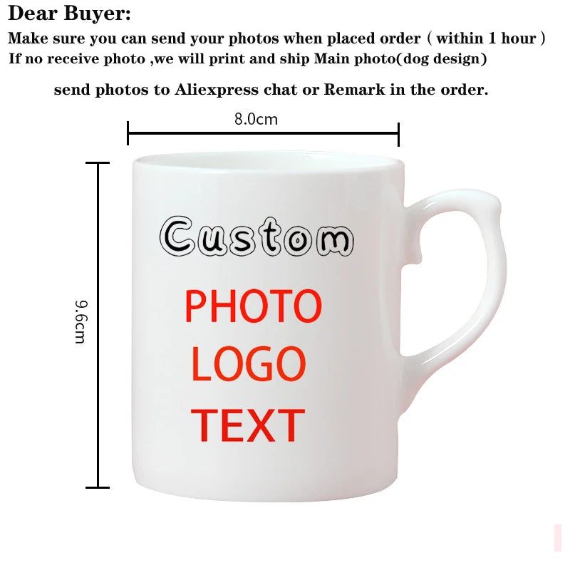 Personalized Family Photo Mug, Customize Kids,Lovers,Logo, Text, Dog, Cat ,photos Mugs, Tea Milk Cup, Mother's Day Gift 330ML