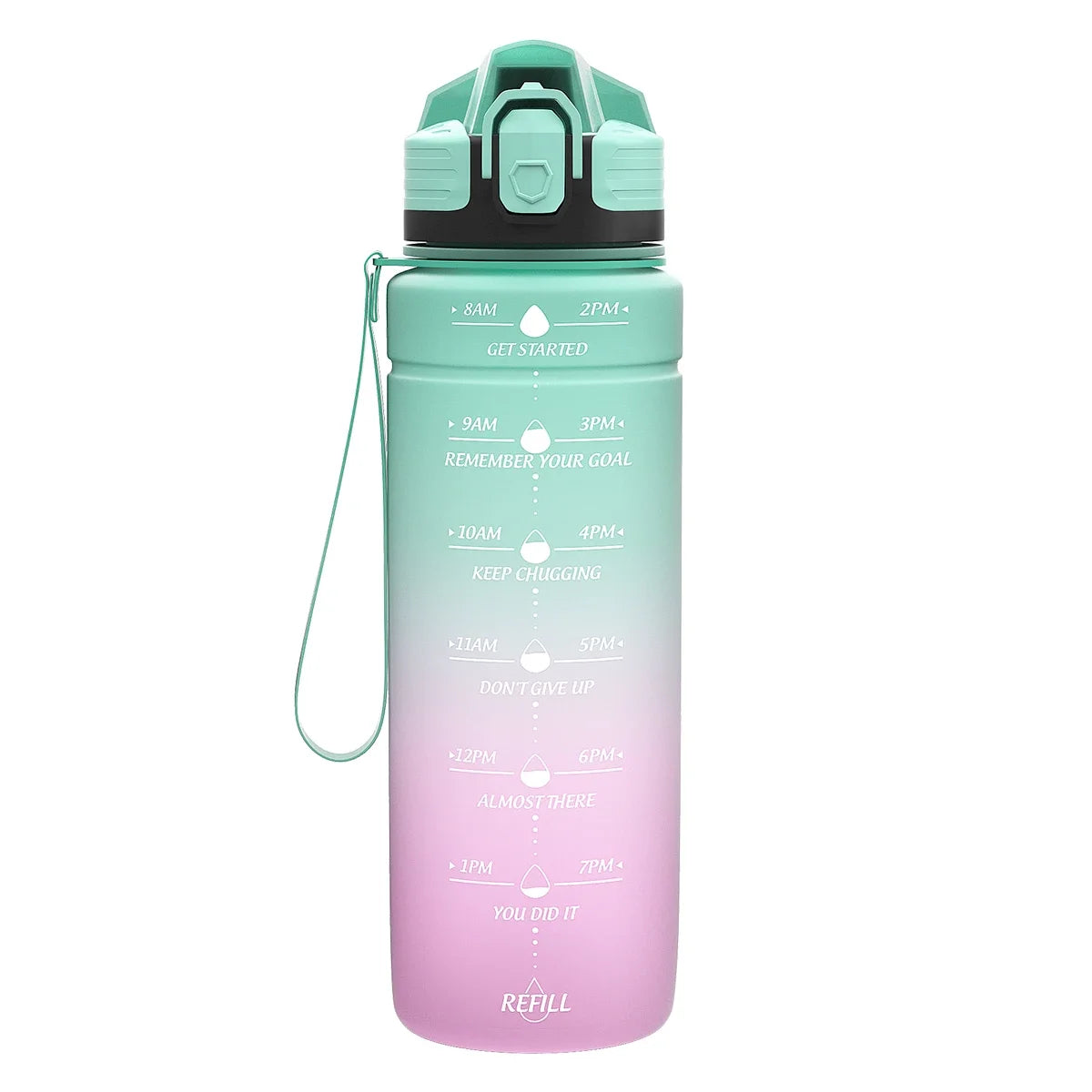 NEW Summer 500/1000ML Frosted Sports Water Bottle Portable Leak-proof Seal BPA-free Gourd Drinking Bottle Healthy Tritan Bottle