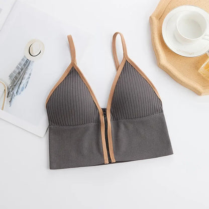 Women Push Up Camisole Padded Bra Sexy Top Suspender Tanks Fashion Printed Newspaper Camis Female Soft Sleeveless Tube Tops