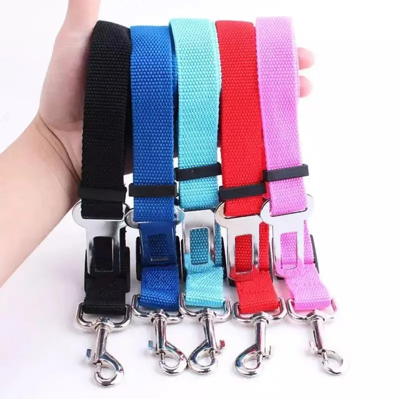 Dog Car Seat Belt Safety Protector Travel Pets Accessories Dog Leash Collar Breakaway Solid Car Harness Pet Car Seat Belts