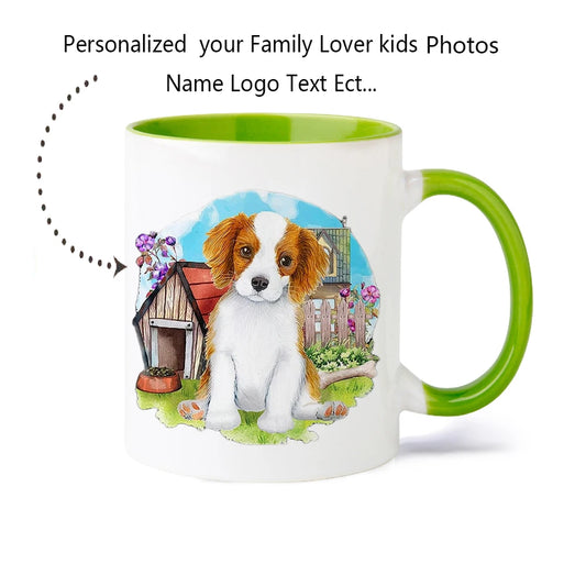 Personalized Family Photo Mug, Customize Kids,Lovers,Logo, Text, Dog, Cat ,photos Mugs, Tea Milk Cup, Mother's Day Gift 330ML