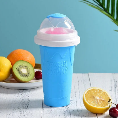 Homemade Smoothie Cup Quick Freezing Ice Cream Bottle DIY Summer Ice Cup Portable Squeezable Slushie Cups