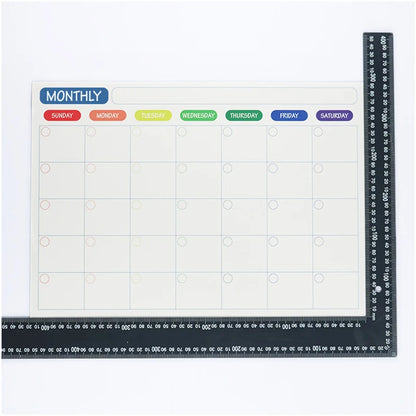 2024 New Magnetic Monthly Weekly Planner Calendar Table Dry Erase Whiteboard Blackboard Fridge Sticker Message Board Menu