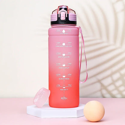 NEW Summer 500/1000ML Frosted Sports Water Bottle Portable Leak-proof Seal BPA-free Gourd Drinking Bottle Healthy Tritan Bottle