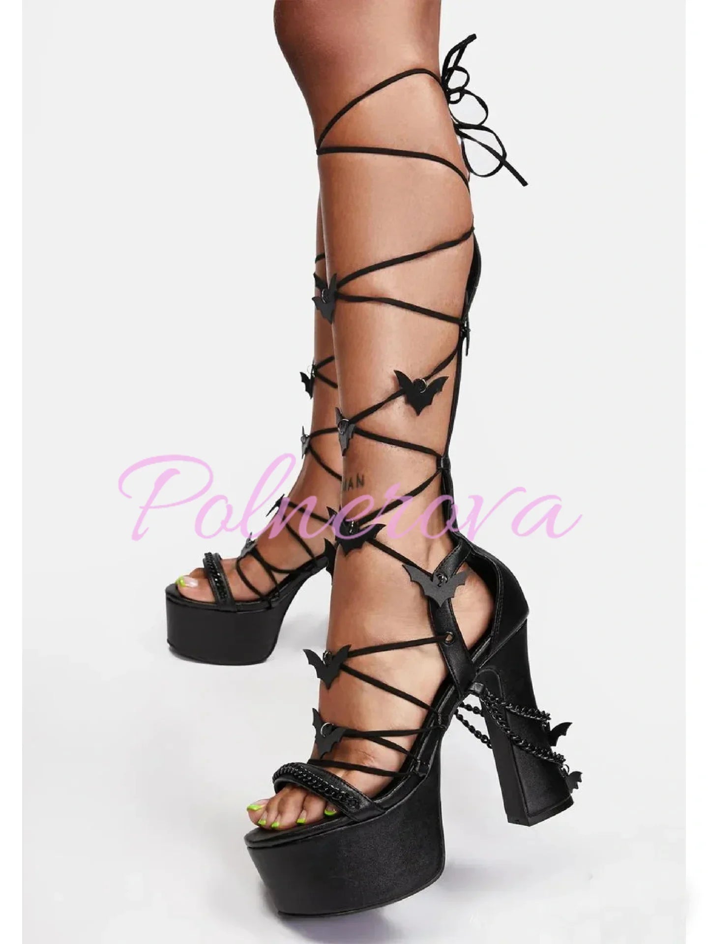 Purple Butterfly Lace-Up Sandals Women Platform Sliver Black Diamonds Decorated Heels Square Heel Sandalias De Mujer Verano 2024