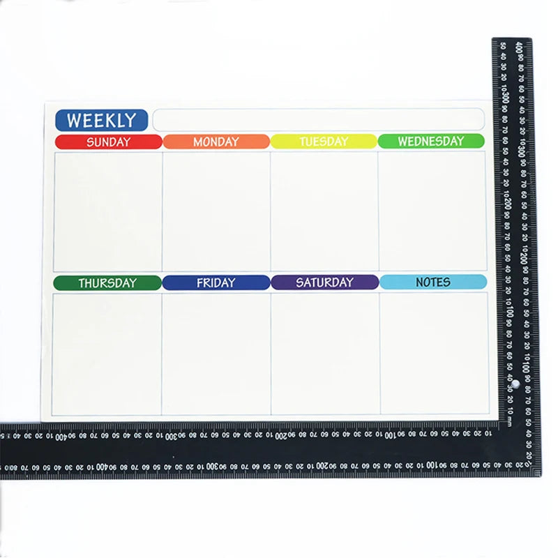 2024 New Magnetic Monthly Weekly Planner Calendar Table Dry Erase Whiteboard Blackboard Fridge Sticker Message Board Menu