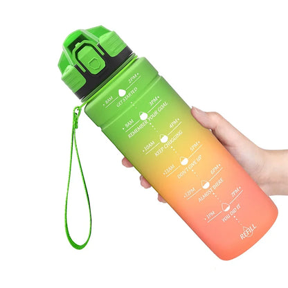 NEW Summer 500/1000ML Frosted Sports Water Bottle Portable Leak-proof Seal BPA-free Gourd Drinking Bottle Healthy Tritan Bottle