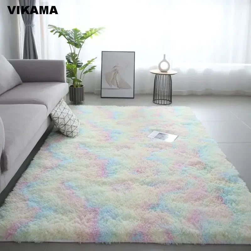 VIKAMA Modern Minimalist Luxury Living Room Carpet Silk wool Sofa Coffee Table Bedroom Bedside Non-slip Easy-to-clean Carpet