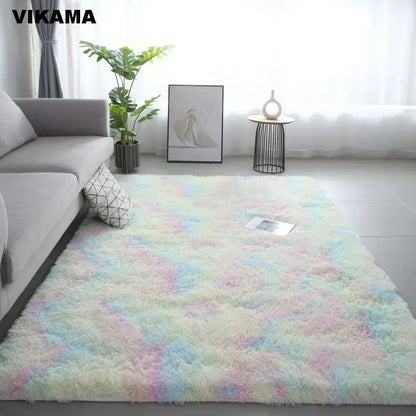 VIKAMA Modern Minimalist Luxury Living Room Carpet Silk wool Sofa Coffee Table Bedroom Bedside Non-slip Easy-to-clean Carpet