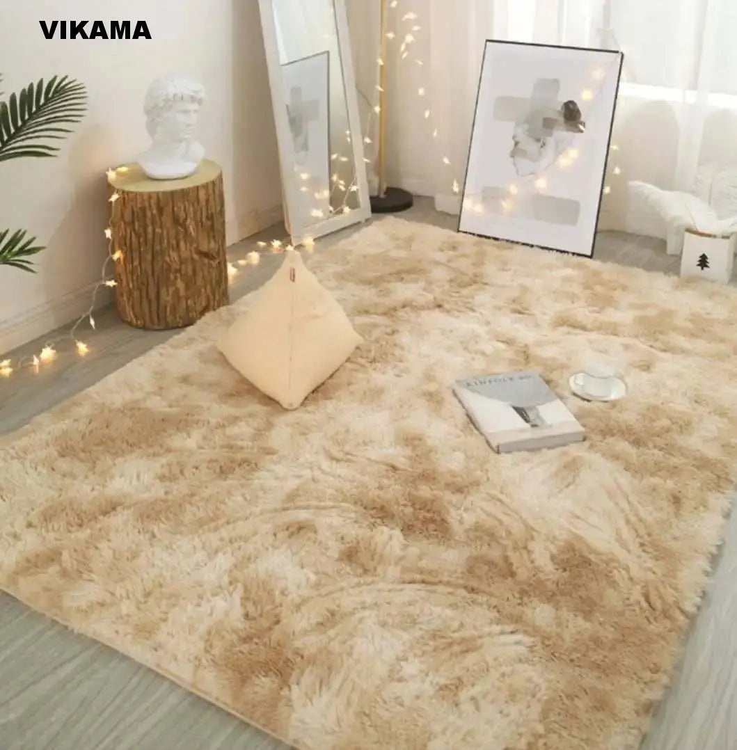 VIKAMA Modern Minimalist Luxury Living Room Carpet Silk wool Sofa Coffee Table Bedroom Bedside Non-slip Easy-to-clean Carpet