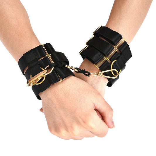 Lovers Bondage Restraint Open Women Unisex Elastic Adult Games Handcuffs & Cuffs Restraints Bracelet Jewelry Body Harness Cage