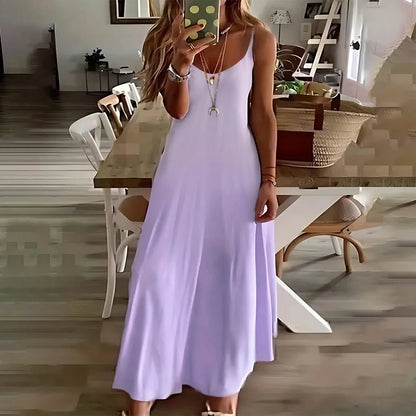 New Style Suspender Dress Colorful Gradient V-Neck Sleeveless Vest Maxi Dress Fashionable Backless Long Dress Summer For Women