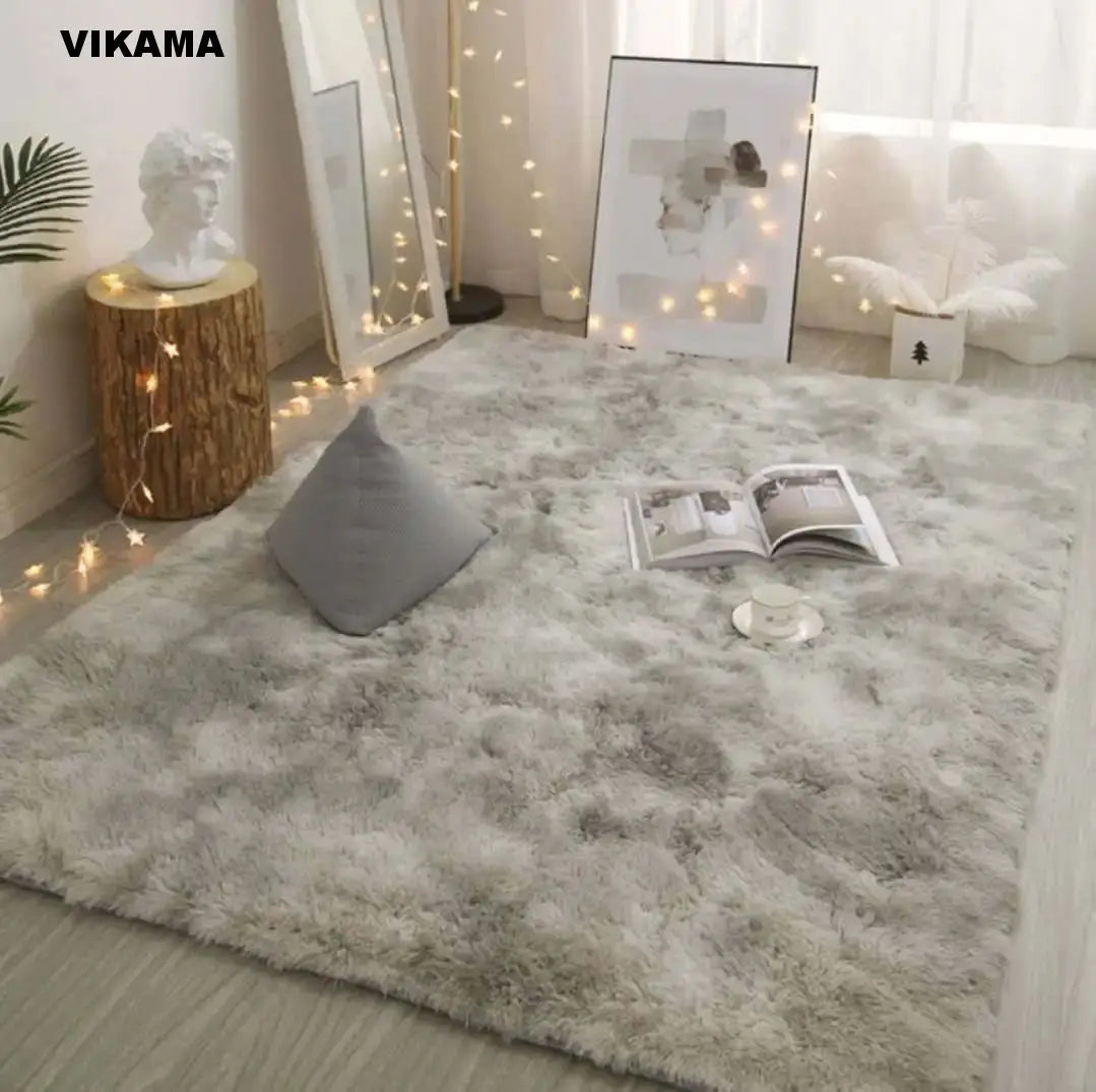 VIKAMA Modern Minimalist Luxury Living Room Carpet Silk wool Sofa Coffee Table Bedroom Bedside Non-slip Easy-to-clean Carpet