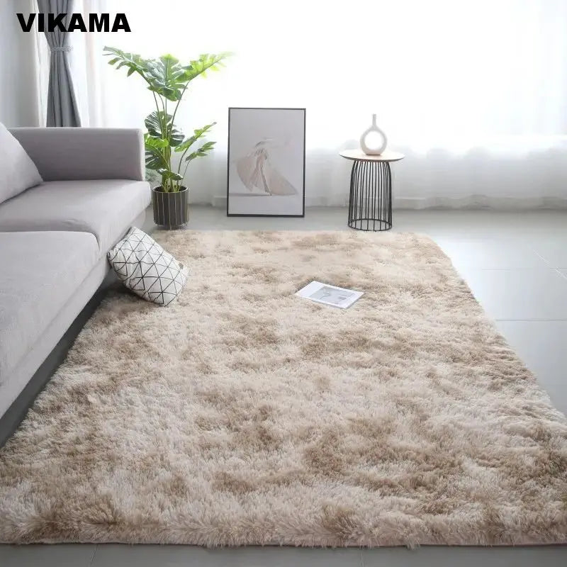 VIKAMA Modern Minimalist Luxury Living Room Carpet Silk wool Sofa Coffee Table Bedroom Bedside Non-slip Easy-to-clean Carpet