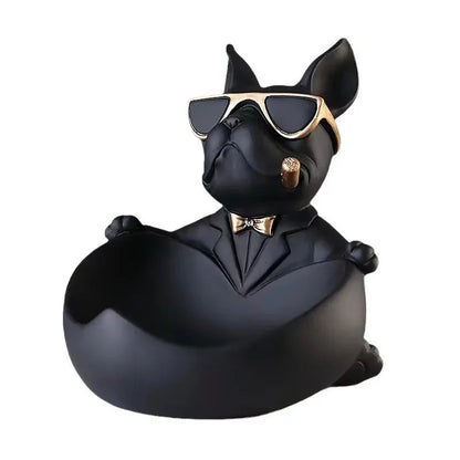 Home Decor Cool Dog Figurine Dog Statue Storage Box Animal Ornament Resin Craft Art Sculpture Figurine Home Decoration Gift