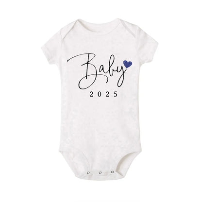 Baby Coming Soon 2025 Announcement Newborn Bodysuit Baby Romper Summer Boys Girls Outfits Body Pregnancy Reveal Clothes Jumpsuit