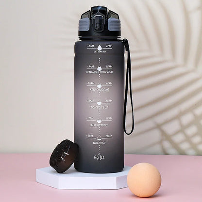 NEW Summer 500/1000ML Frosted Sports Water Bottle Portable Leak-proof Seal BPA-free Gourd Drinking Bottle Healthy Tritan Bottle