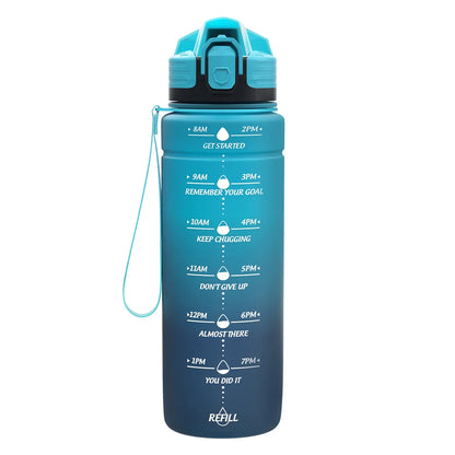 NEW Summer 500/1000ML Frosted Sports Water Bottle Portable Leak-proof Seal BPA-free Gourd Drinking Bottle Healthy Tritan Bottle